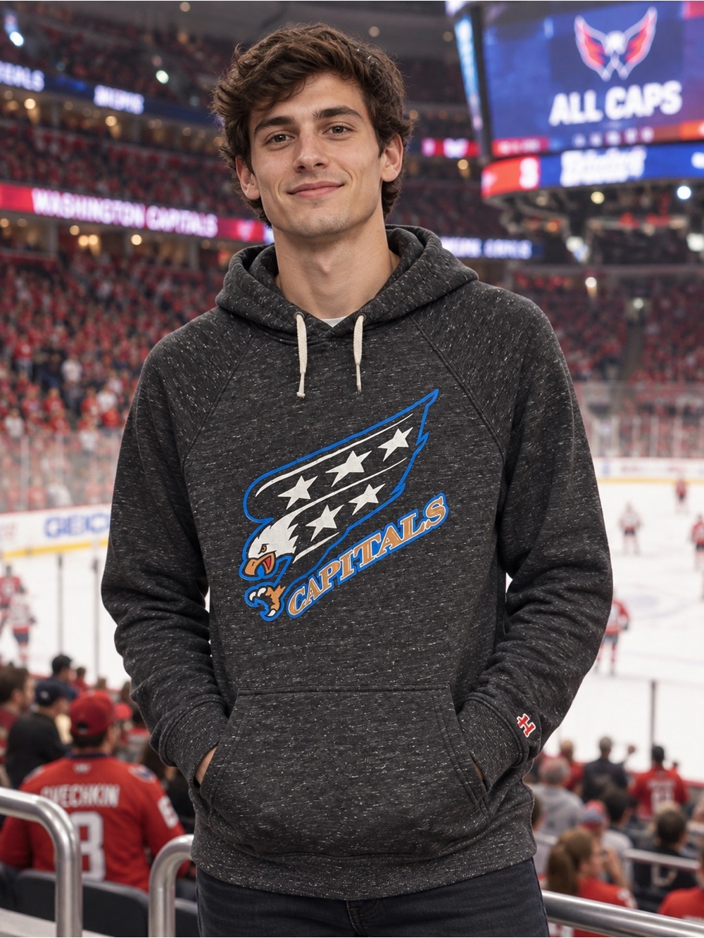 🆕 HOMAGE Washington Capitals Retro Logo Hoodie Men’s Small NWT NHL